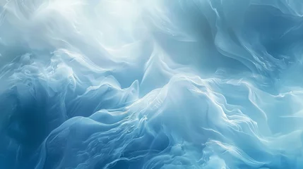 Wall murals Fractal waves sea waves background.