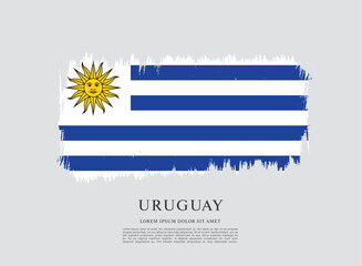 Flag of Uruguay vector illustration