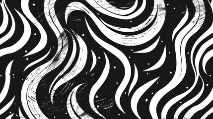 Obraz premium A black and white image of a wavy line with a white background