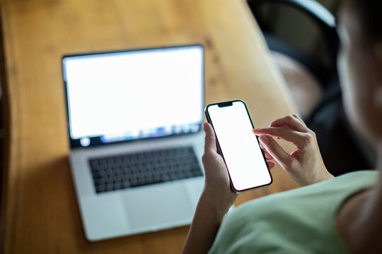 Young woman using a smartphone