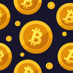 Bitcoin Pattern Vector Illustration