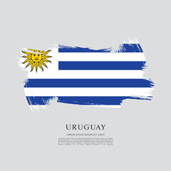 Flag of Uruguay vector illustration