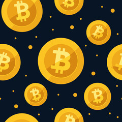 Bitcoin Pattern Vector Illustration