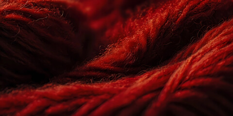 Texture of red wool fabric - obrazy, fototapety, plakaty