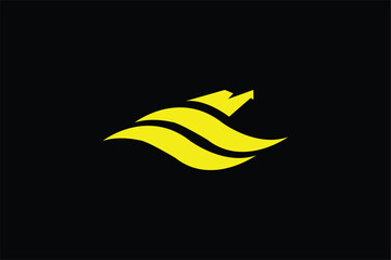 falcon logo, waves logo, bird flying logo, bird and wave logo, logomark, brandmark