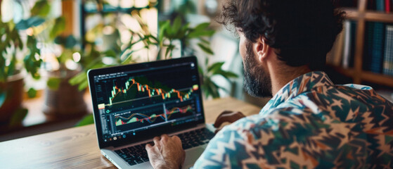 Stock trading investor, financial advisor or bank analyst working analysing exchange market charts report document with pen in hand investing money in finances market analysing data on paper, closeup. - obrazy, fototapety, plakaty