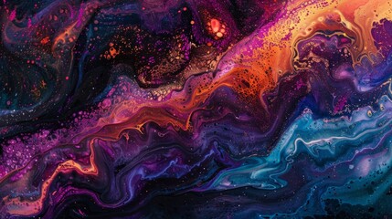 Richly textured acrylic painting, showcasing vibrant colors and intricate patterns for a visually stunning background.