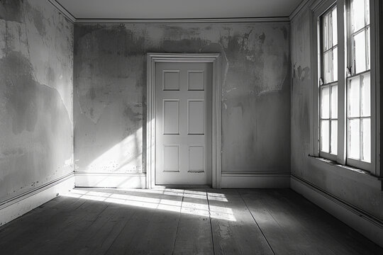 old abandoned room door