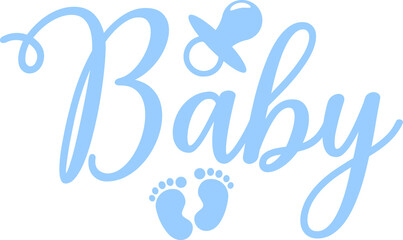 Baby typography design on plain white transparent isolated background for card, shirt, hoodie, sweatshirt, apparel, tag, mug, icon, poster or badge