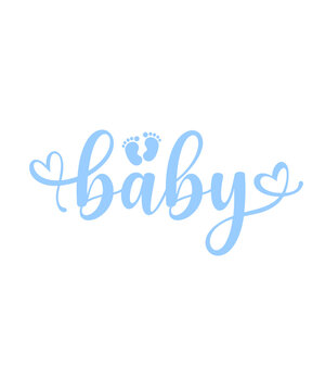 Baby typography design on plain white transparent isolated background for card, shirt, hoodie, sweatshirt, apparel, tag, mug, icon, poster or badge