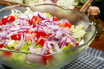 Fresh vegetable salad.