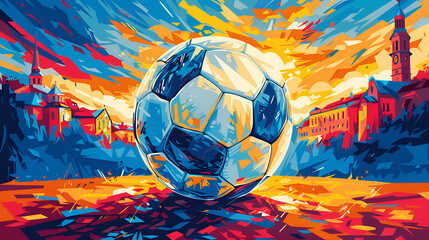 Football with digital background