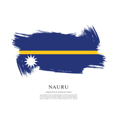 Flag of Nauruvector illustartion