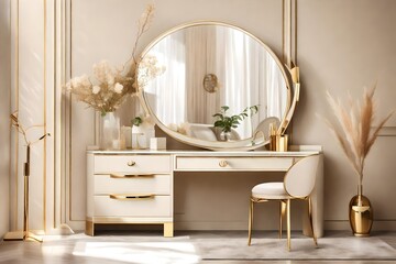 luxury bathroom interior with furniture