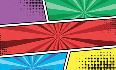 Blank abstract pop art comic background concept