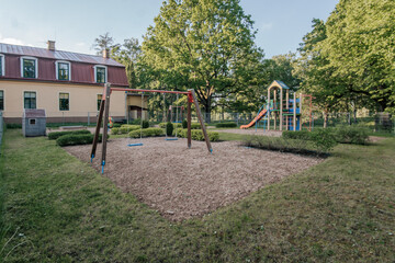 Obraz na płótnie Canvas kid playground in the garden