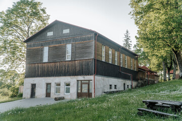 old house in summer day