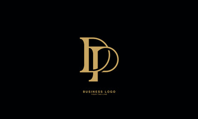 DP, PD, D, P, Abstract Letters Logo monogram