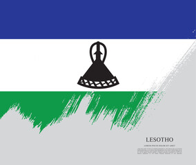 Flag of Lesotho vector illustration