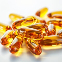 Omega 3 capsules.