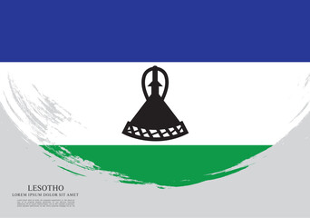 Flag of Lesotho vector illustration