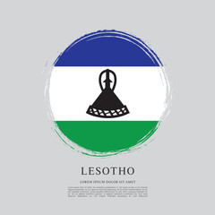 Flag of Lesotho vector illustration