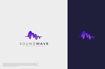 Music sound waves symbols. Audio icon, voice equalizer pulse element idea. Modern creative logo vector template.