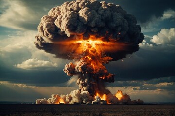 Nuclear Bomb Explosion - obrazy, fototapety, plakaty