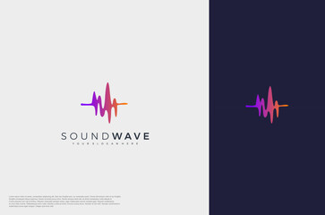 Obraz na płótnie Canvas Music sound waves symbols. Audio icon, voice equalizer pulse element idea. Modern creative logo vector template.