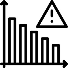 Risk, Business And Finance, Data Analytics, Analysis, Warning, Statistics Icon