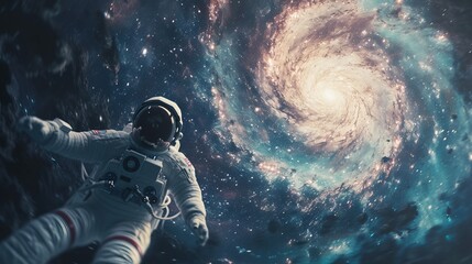 Floating Astronauts in Whirlpool Galaxy