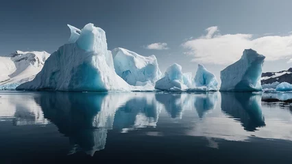 Fotobehang Melting icebergs and glaciers due to climate change © Sahaidachnyi Roman