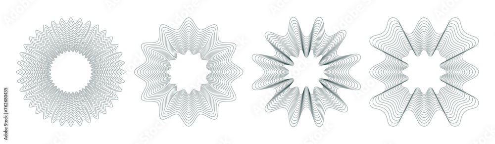 Aufkleber spirographs in various forms. vector spirograph pattern frame png