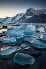 Zelfklevend Fotobehang Melting icebergs and glaciers due to climate change © Sahaidachnyi Roman