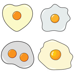 Fried egg icon. Vector egg icon