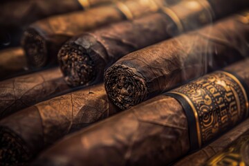 Luxury Cigars Close-Up, Exquisite Craftsmanship and Detail