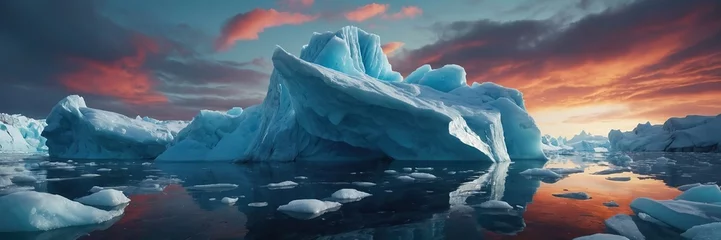 Fototapeten Melting icebergs and glaciers due to climate change © Sahaidachnyi Roman