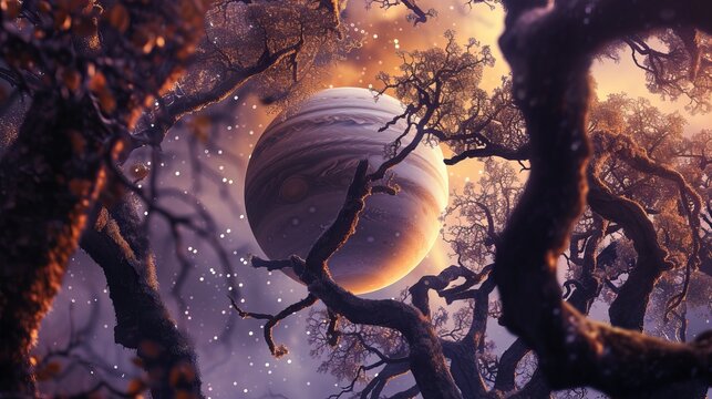 Mystical Planet Among Ancient Trees
