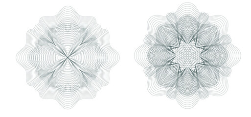 Illustration certificate pattern watermark, decorative guilloche. PNG