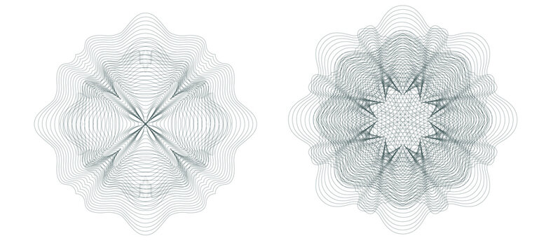 Illustration certificate pattern watermark, decorative guilloche. PNG