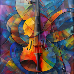 abstract background with violin