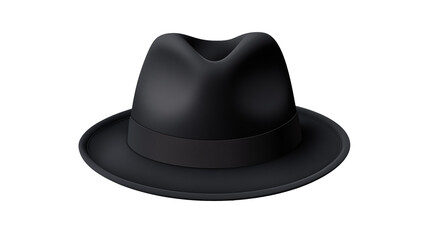 black hat isolated on transparent background