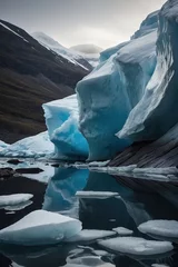 Möbelaufkleber Melting icebergs and glaciers due to climate change © Sahaidachnyi Roman
