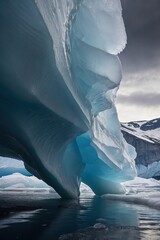 Melting icebergs and glaciers due to climate change - obrazy, fototapety, plakaty