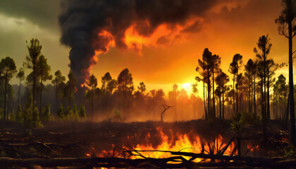Environmental disaster and environment protection deforestation