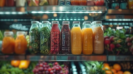 A fridge stocked with a variety of plant-based milk alternatives, showcasing an individuals...