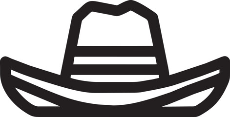viva mexico hat, pictogram
