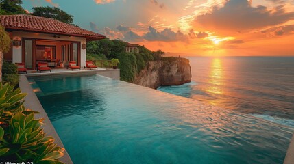 Breathtaking Ocean Sunset View from Luxurious Villa