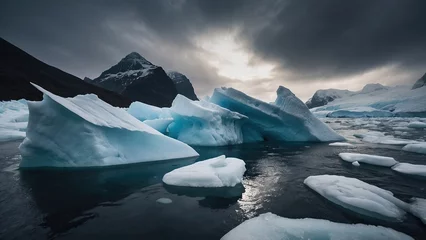 Foto op Aluminium Melting icebergs and glaciers due to climate change © Sahaidachnyi Roman