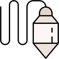 plumb bob, spirit level, measuring, industry Icon